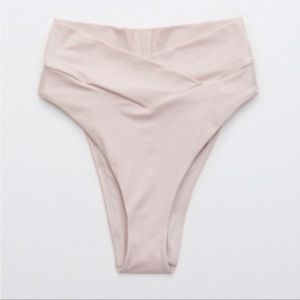 Aerie Crossover High Cut Cheeky Bikini Bottom